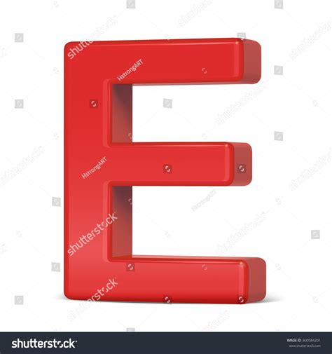 3d Plastic Red Letter E Isolated Stock Vector (Royalty Free) 360584201 | Shutterstock