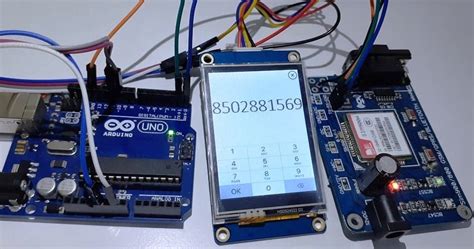 Nextion Display Based Mobile Phone using GSM & Arduino