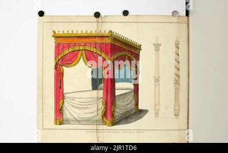 Drawing room curtains, Regency style. Pelmet with carved gilt top and tassellled drapes, heavy ...