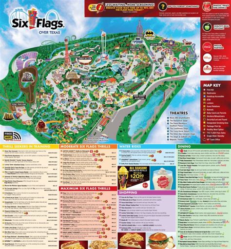 Six Flags Over Texas Park Map PDF File download a printable Image File ...