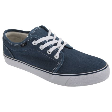 Dek Mens 4 Eye Denim Canvas Deck Shoes