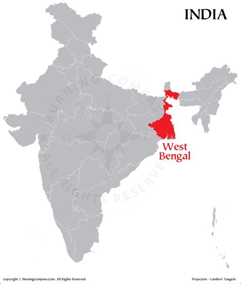 West Bengal on India Map, Where is West Bengal