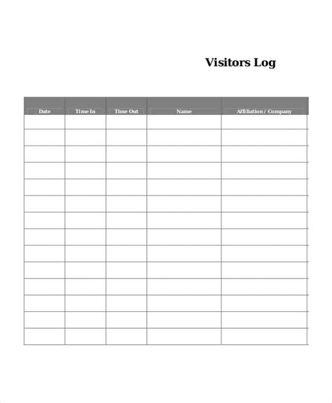 Log Book Templates | 16+ Free Printable Word, Excel & PDF Formats