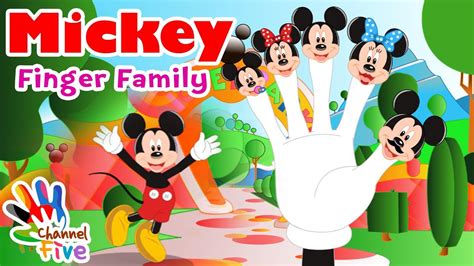 Mickey Mouse Finger Family Nursery Rhyme for Children - YouTube