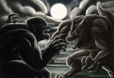 Wolfman vs Werewolf by HenLP on DeviantArt