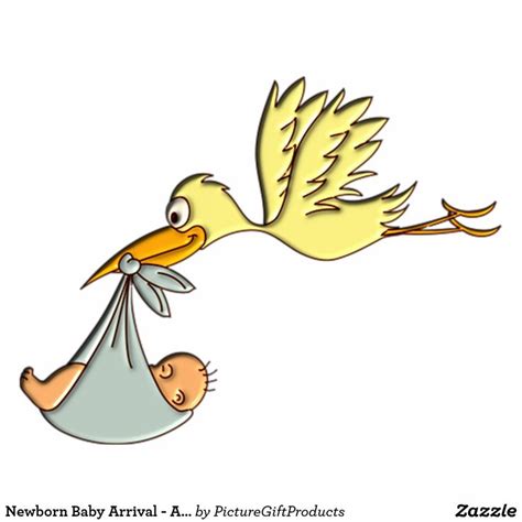 Newborn Baby Arrival - A Flying Stork Delivery Cutout | Zazzle | Baby girl clipart, Baby ...