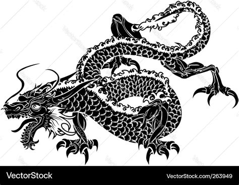 Japanese dragon Royalty Free Vector Image - VectorStock