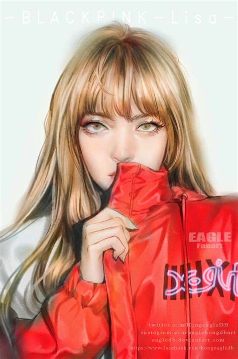 ArtStation - Fanart Lisa[Blackpink] -X-girl-Japan-Nonagon-Collaboration