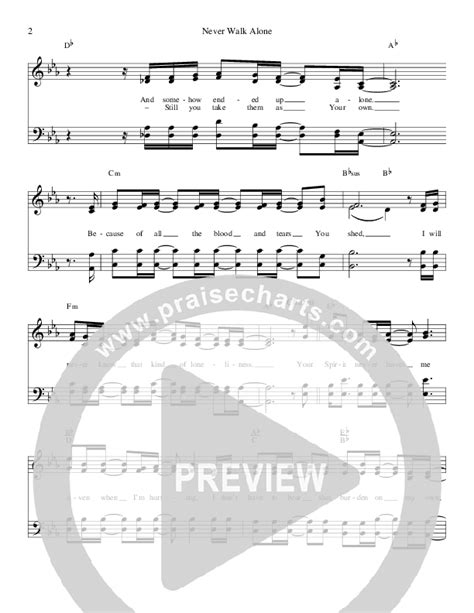 Never Walk Alone Sheet Music PDF (Brian Free & Assurance) - PraiseCharts