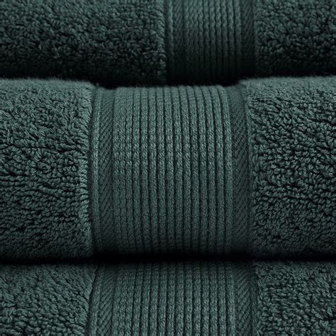 8pc Dark Green 800GSM Long Staple Cotton Bath Towel Set (800GSM-Dark Green)