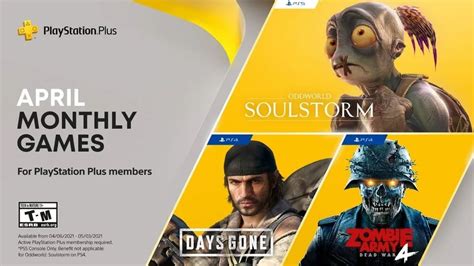 PlayStation Plus PS4, PS5 Free Games April 2021 Now Available ...