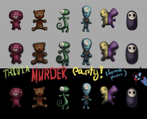 Trivia Murder Party plushes/puppets by blaCkATstoryteller on DeviantArt