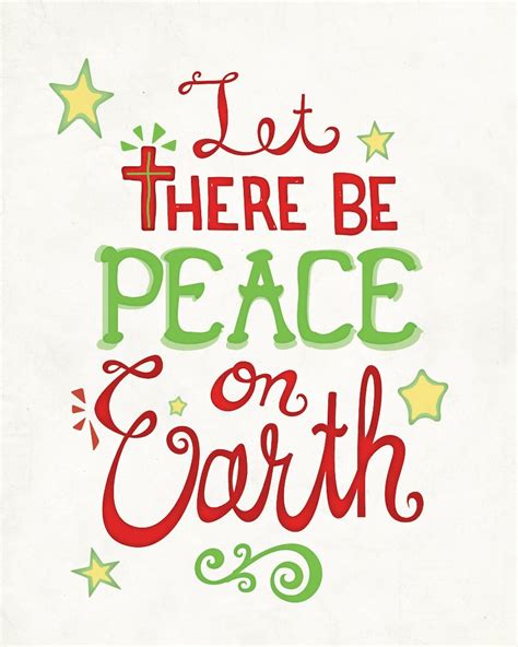 Let There Be Peace On Earth A 8x10 Christmas printable | Etsy