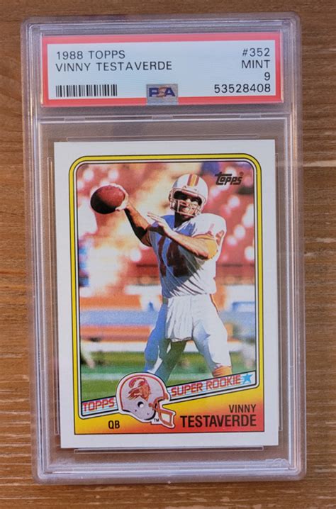 1988 Topps #352 Vinny Testaverde Rookie PSA 9 Tampa Bay Buccaneers | eBay