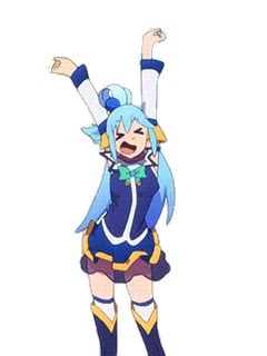 Blue-haired Anime Girl Dancing GIF | GIFDB.com