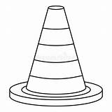 Traffic Cone Coloring Page sketch template