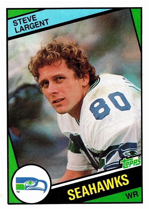 Steve Largent football card (Seattle Seahawks, Hall of Fame) 1984 Topps #196