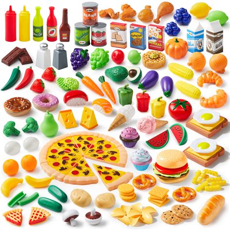 Buy JOYIN Play Food Set 135 Pieces Play Kitchen Set for Market ...