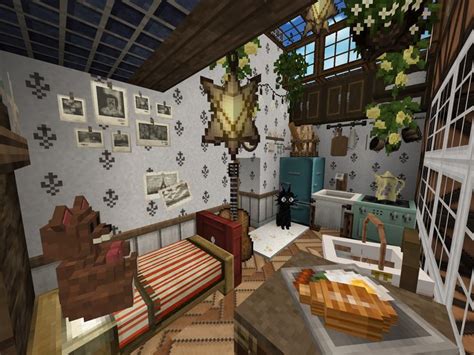 🧺 Aesthetic Minecraft Vintage Kitchen 🥐 | Minecraft house designs, Minecraft kitchen design ...