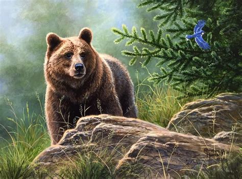 Abraham Hunter Art - Timeline | Black bears art, Animal paintings, Bear artwork