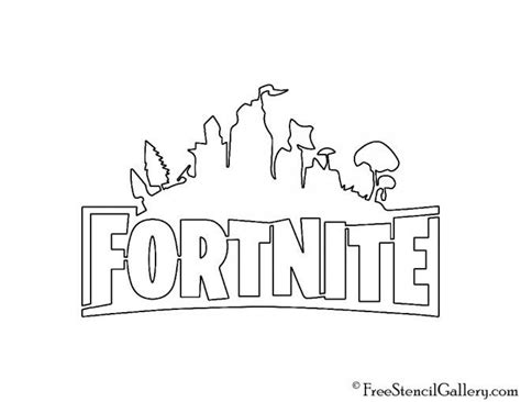 Fortnite Logo 02 Stencil