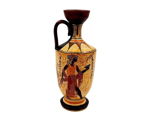 Ancient Greek Vase Lekythos 17cmshows God 3 Olympian Gods - Etsy Australia