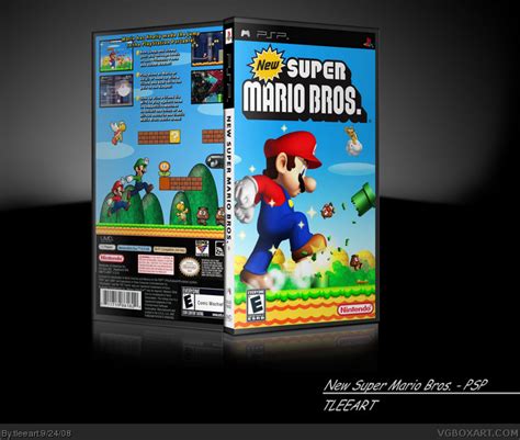 New Super Mario Bros. PSP Box Art Cover by tleeart