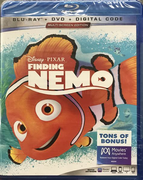 Finding Nemo Disney Pixar Blu-ray + DVD + Digital Code NEW - DVD, HD ...