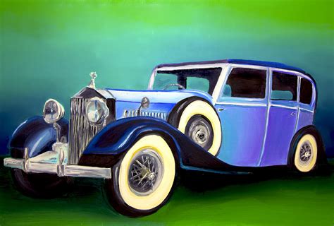 Vintage Car Painting by Brittany Prichard