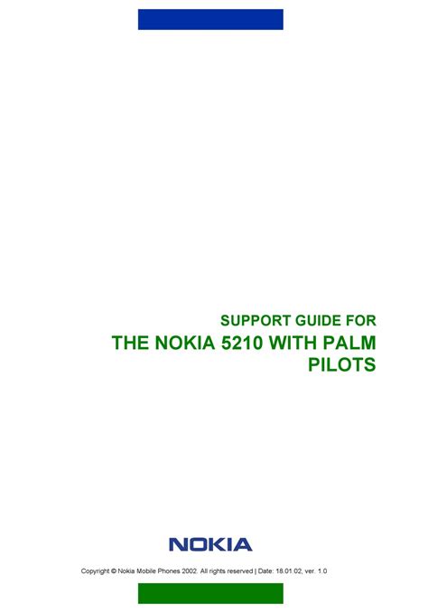 NOKIA 5210 CELL PHONE SUPPORT MANUAL | ManualsLib