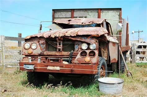 Free stock photo of car, farm, rusty