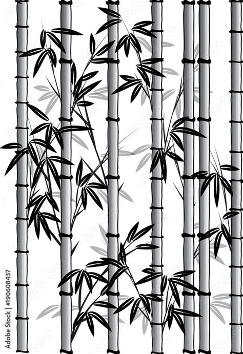 bamboo drawing background Stock Illustration | Adobe Stock