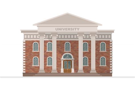 Premium Vector | University building illustration isolated on white ...