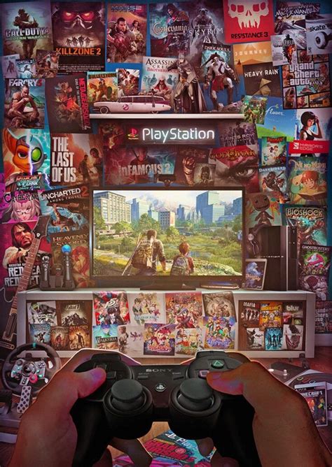 Playstation artwork. | Game art, Retro posterler, Çizimler