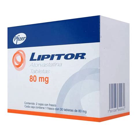 Lipitor 80 mg 30 tabletas. Dos cajas. (Atorvastatina) – Vitialife