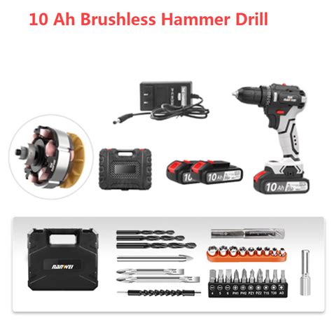 Impact Drill | Impact Driver Bits Set | 10 Ah Brushless Impact Drill