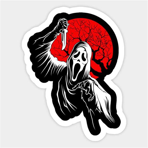 Scream Ghostface by spookytee | Print stickers, Aesthetic stickers ...