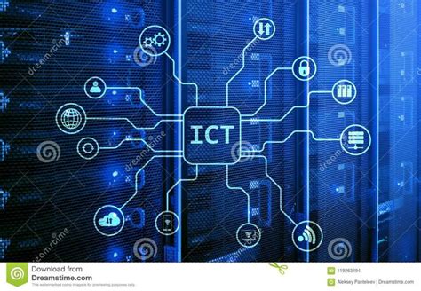 ICT - Information And Communications Technology Concept On Server Room ...