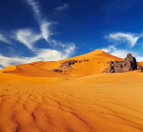 Sahara Desert, Algeria stock photo. Image of arid, clouds - 37077878