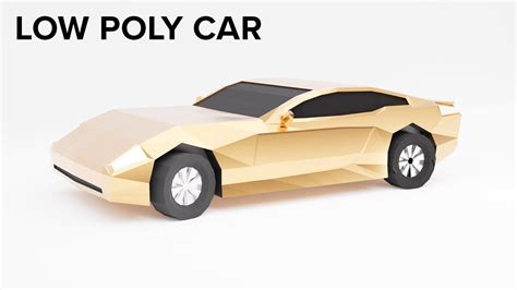 Low Poly Car in Blender Easy 3D Model for Beginners Tutorial - YouTube