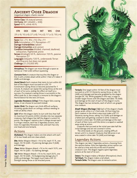 Noblecrumpet’s Guide to Oozes Preview: an Ooze Dragon! | Dnd dragons, Dnd monsters, Dungeons and ...