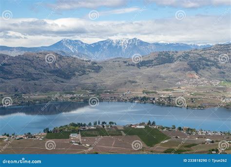 View of Osoyoos Lake in British Columbia, Canada Stock Photo - Image of america, snow: 233818290