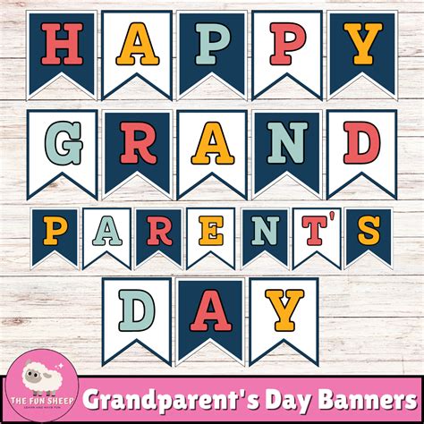 Grandparent's Day Banners | Happy Grandparent's Day Party DIY Decor ...