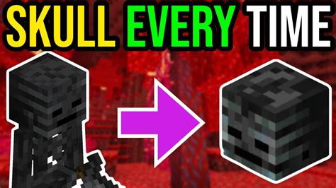 How To Get A Wither Skeleton Skull EVERY Time In Minecraft! - YouTube