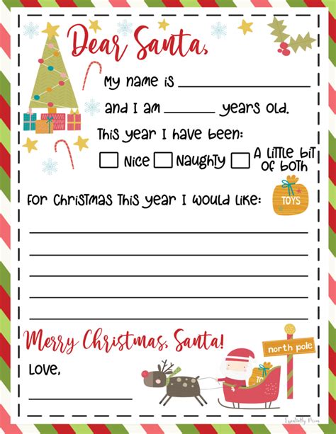 Dear Santa Letter Printable