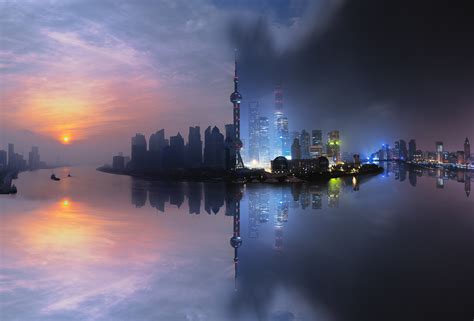 Shanghai Day and Night Wallpaper, HD City 4K Wallpapers, Images and ...