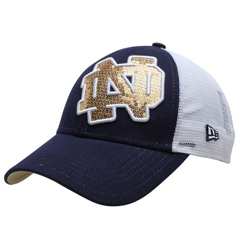 New Era Notre Dame Fighting Irish Ladies NCAA Sequin Shimmer Hat - Navy ...