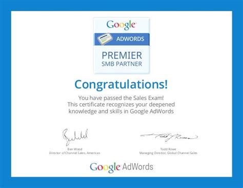 Google AdWords Certificate