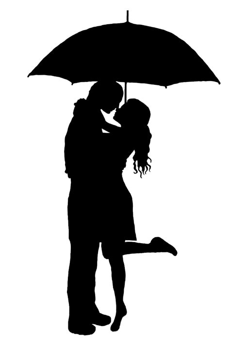 umbrella silhouette couple kiss - Google Search | SHAPE Silhouette - Vector | Pinterest ...