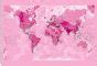 Pink World Map Wallpaper